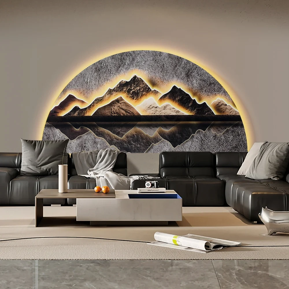 Modern Soyut LED Aydınlatma Duvar Dekoratif